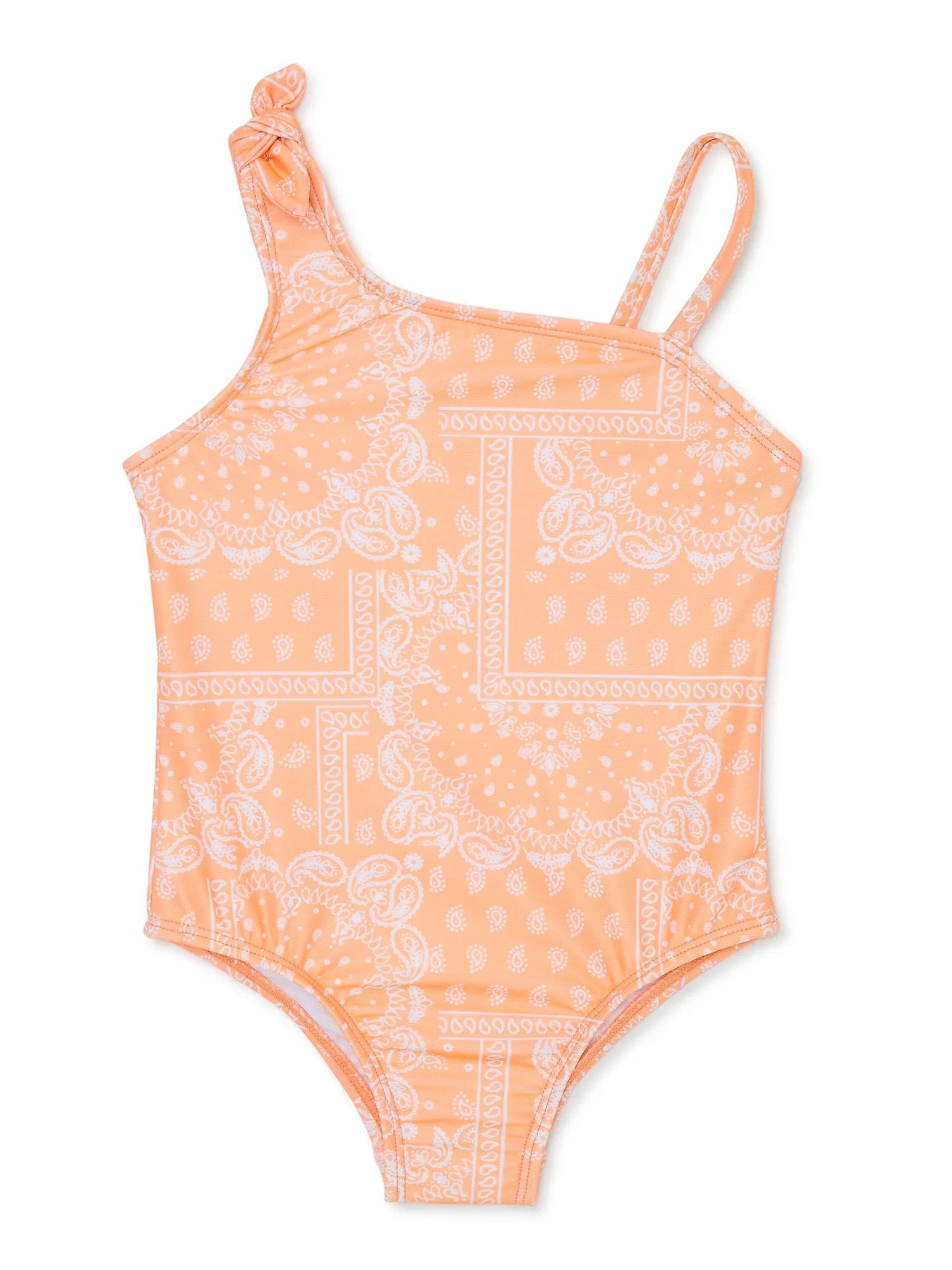 Wonder Nation Baby and Toddler Girl Ruffled Swimsuit, 1-Piece, Sizes 12M-5T | Walmart (US)