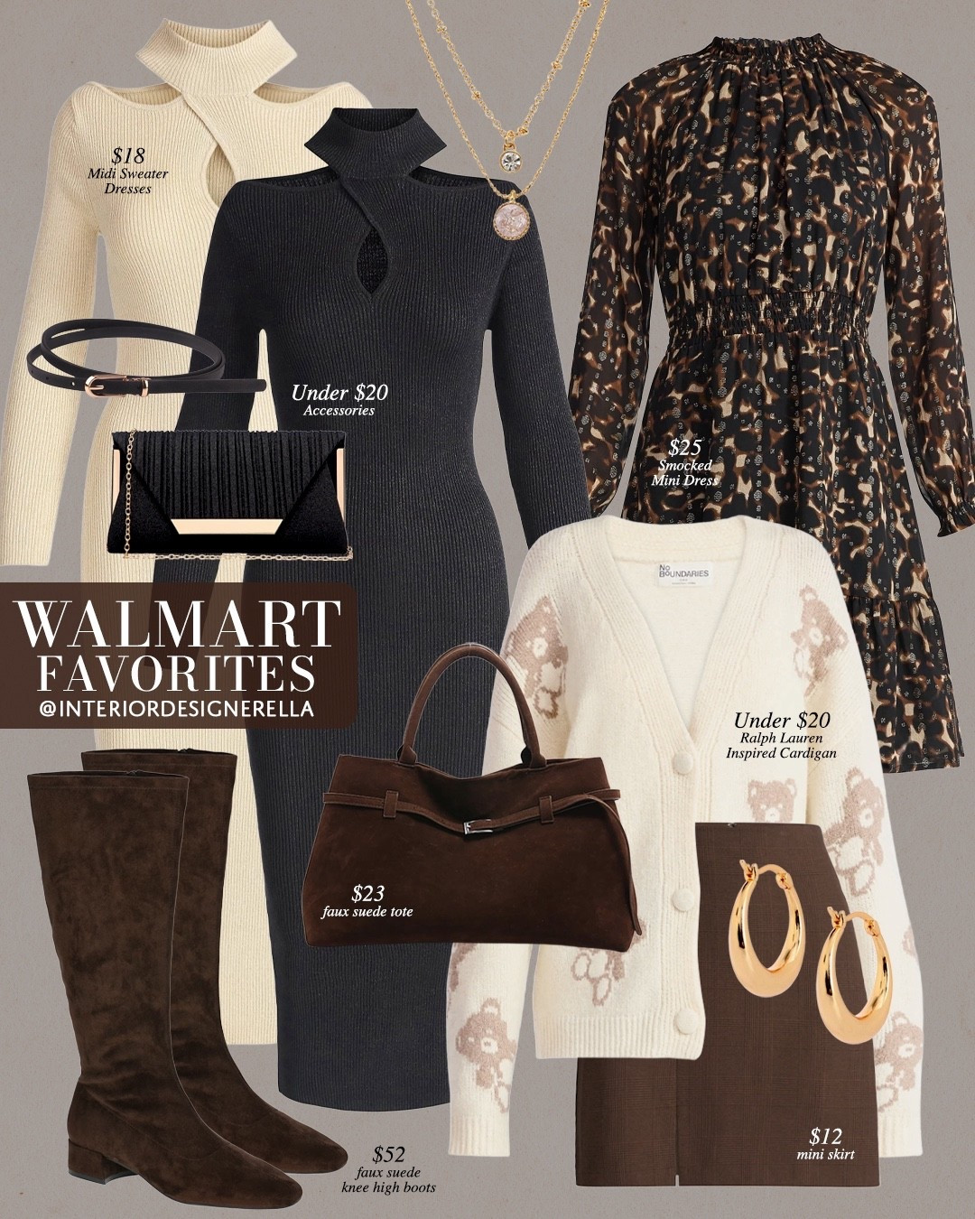 Walmart Favorites! Under $25 Dresses + Accessories!✨ Share this post with a friend!!🤗 Click on the “Winter OOTD” collection on my LTK to shop this post and more!🤗 Have an amazing day!! Xo!!

#LTKCyberWeek #LTKHoliday #LTKFindsUnder50