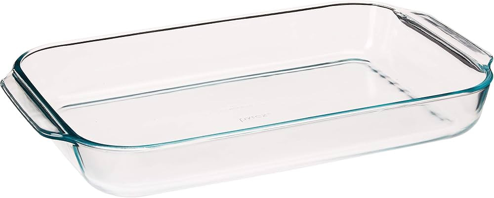Pyrex Basics 4.8-qt (10” x 15”) Oblong Baking Dish - Original Genuine Pyrex - Made in the USA | Amazon (US)