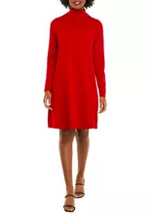 Women's Long Sleeve Solid Fit and Flare Sweater Dress | Belk