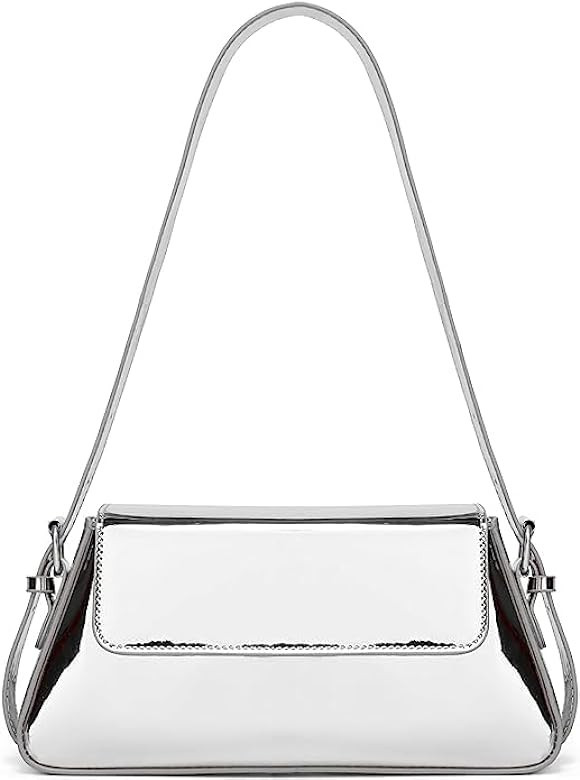 shoowyees Evening Y2k Shiny Hobo Purse Women Sparkly Silver Purse Satchel Metallic Tote Handbag Clutch Shoulder Bag 2023 | Amazon (US)