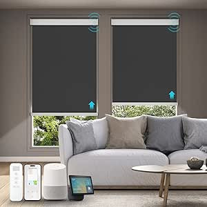 Astomi Motorized Smart Blinds for Windows Rechargeable Automatic Roller Blackout Shades with Remo... | Amazon (US)