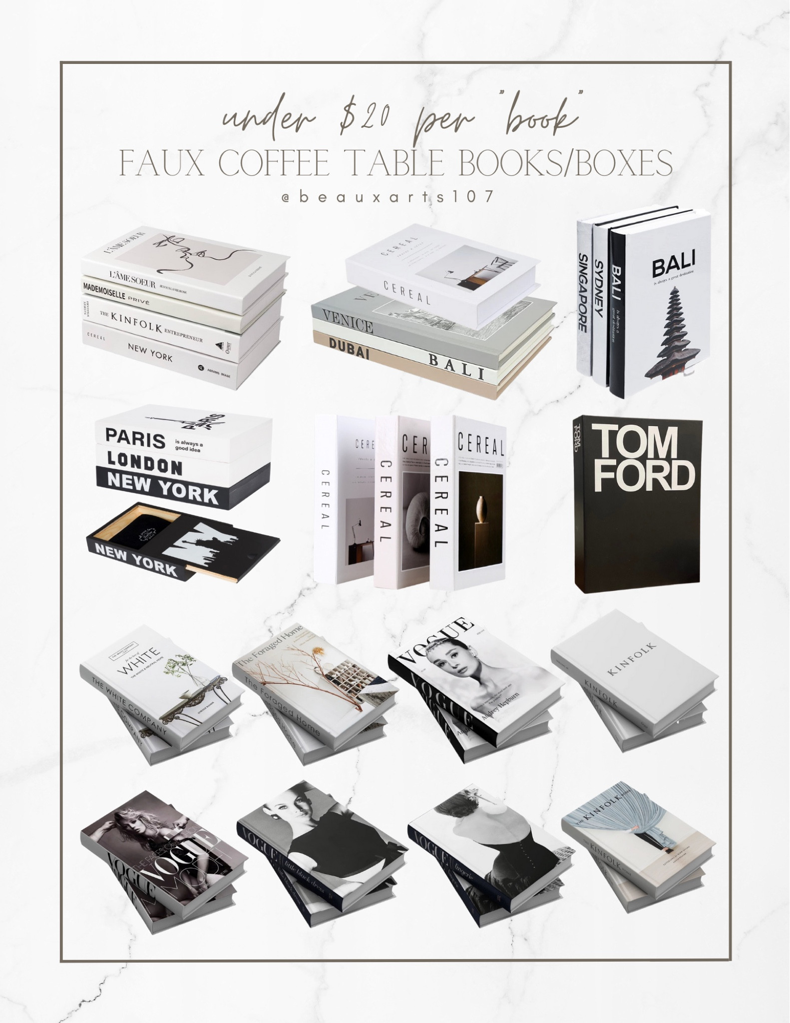 4 Pack Faux Books for Decoration, Ediactcyl Modern Fashion
