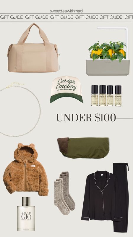 Gift guide for gifts under $100! 

Gift guide for her, gift guide for him, gift guide for kid, gift guide for the pet owner, gift guide under $100, Christmas, holidays presents, sweetteawithmadi, Madi Messer 



#LTKGiftGuide #LTKHoliday #LTKstyletip