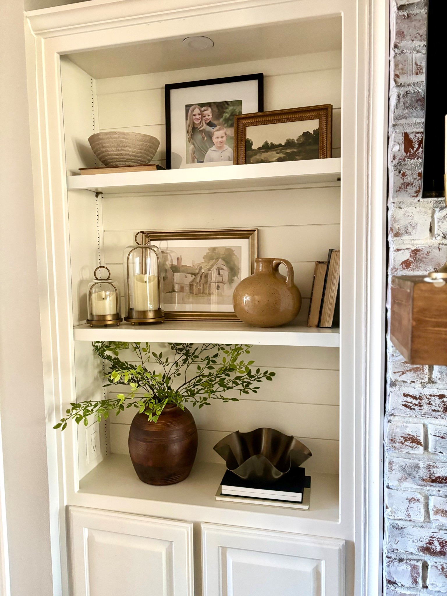 Shelf styling pieces!  Added this new Hearth and Hand watercolor art this season!  The vase is a bit of a splurge but is gorgeous and adds instant warmth! 

#LTKFindsUnder50 #LTKHome #LTKSeasonal