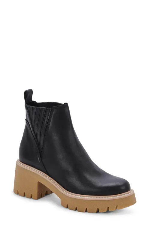 Dolce Vita Harte H20 Waterproof Chelsea Boot in Black Leather H2O at Nordstrom, Size 8 | Nordstrom