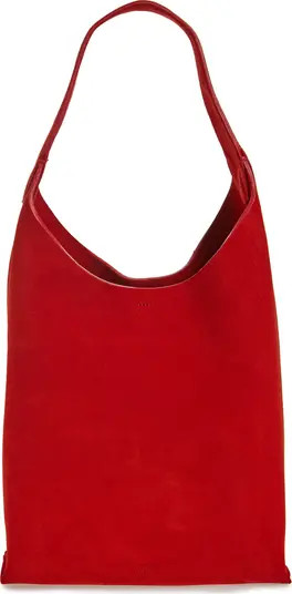 Serif Suede Tote with Attached Zip Pouch | Nordstrom