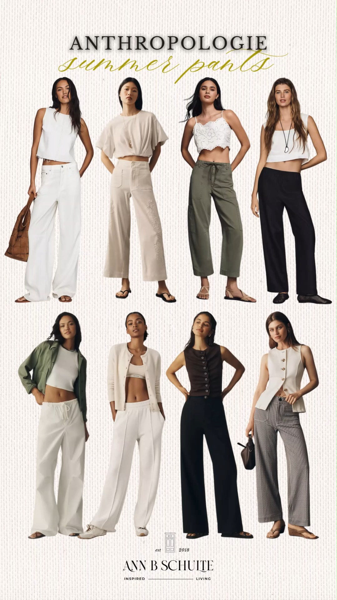 Anthropologie summer pants are bringing breezy comfort and effortless style to warm weather dressing. Easy silhouettes and lightweight fabrics make every outfit feel fresh ☀️🤍👖 #Anthropologie #SummerPants #SummerStyle #EffortlessFashion #CasualChic #VacationStyle #EverydayOutfits #LTKStyle #WardrobeEssentials #StyleInspo
 

 #LTKootd