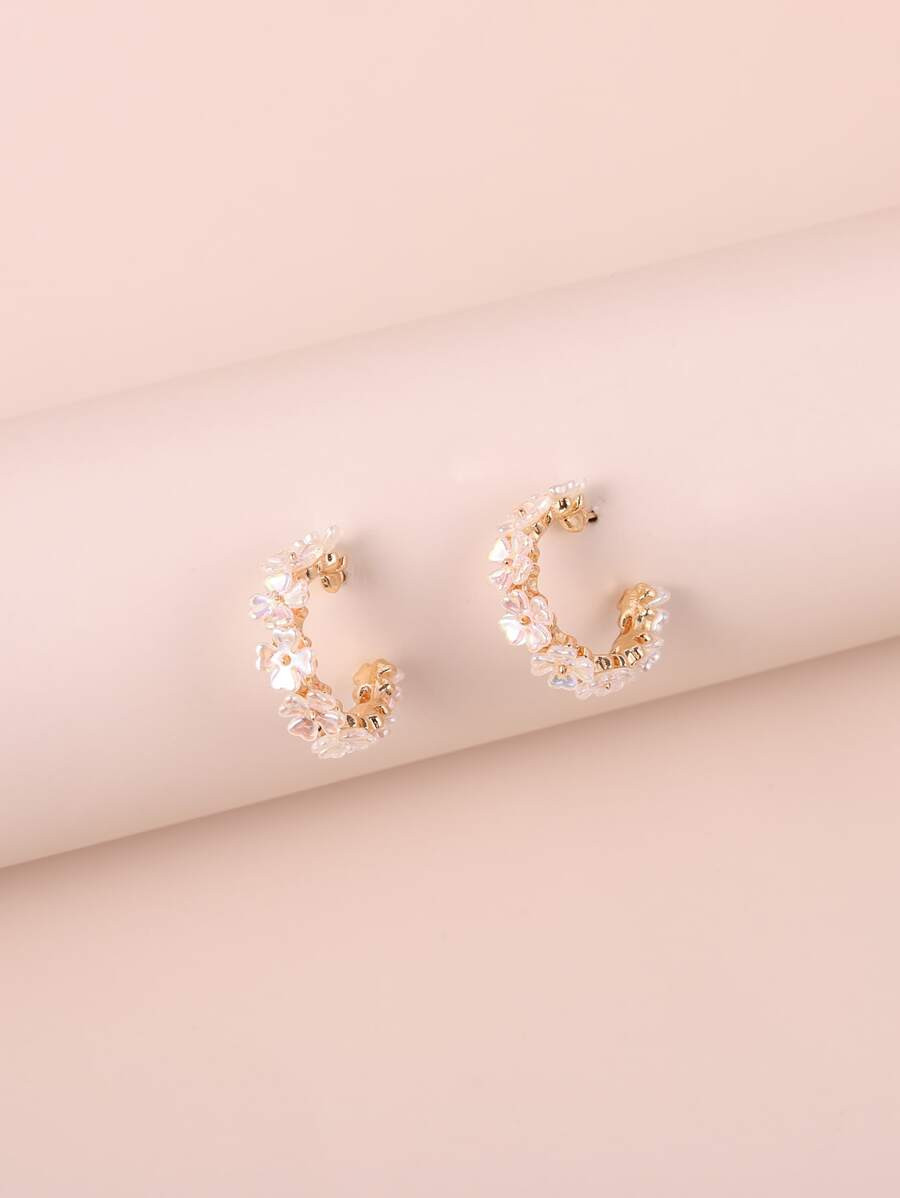 Flower Decor Cuff Hoop Earrings SKU: sw2108035111978094(1000+ Reviews)$1.60AddThis Sharing Button... | SHEIN