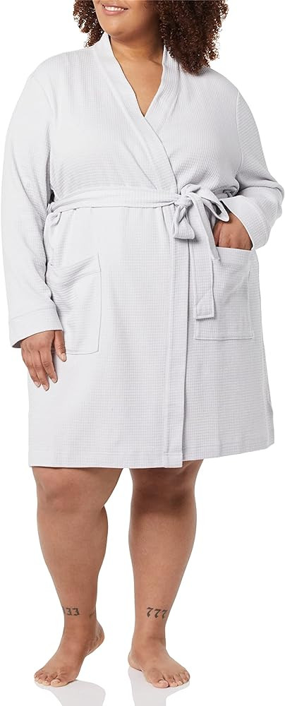 Amazon Essentials Women's Lightweight Waffle Mid-Length Robe (Available in Plus Size) | Amazon (US)