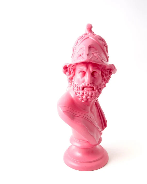 Mennelaus King of Sparta Pink Ceramic Plaster Bust Statue  // | Etsy | Etsy (US)