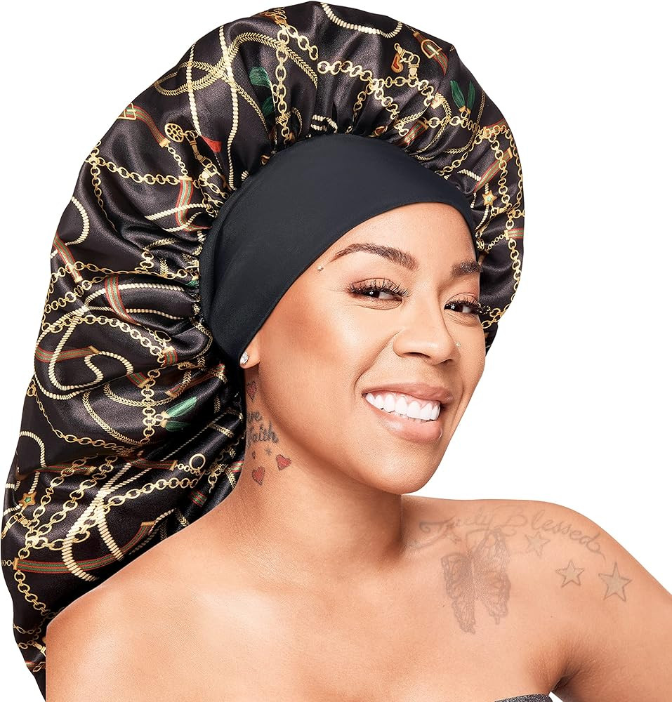 Red by Kiss Wide Edge Bonnet Reversible Silky Bonnet Sleep Cap RoyalLux X Keyshia Cole Frizz Free... | Amazon (US)