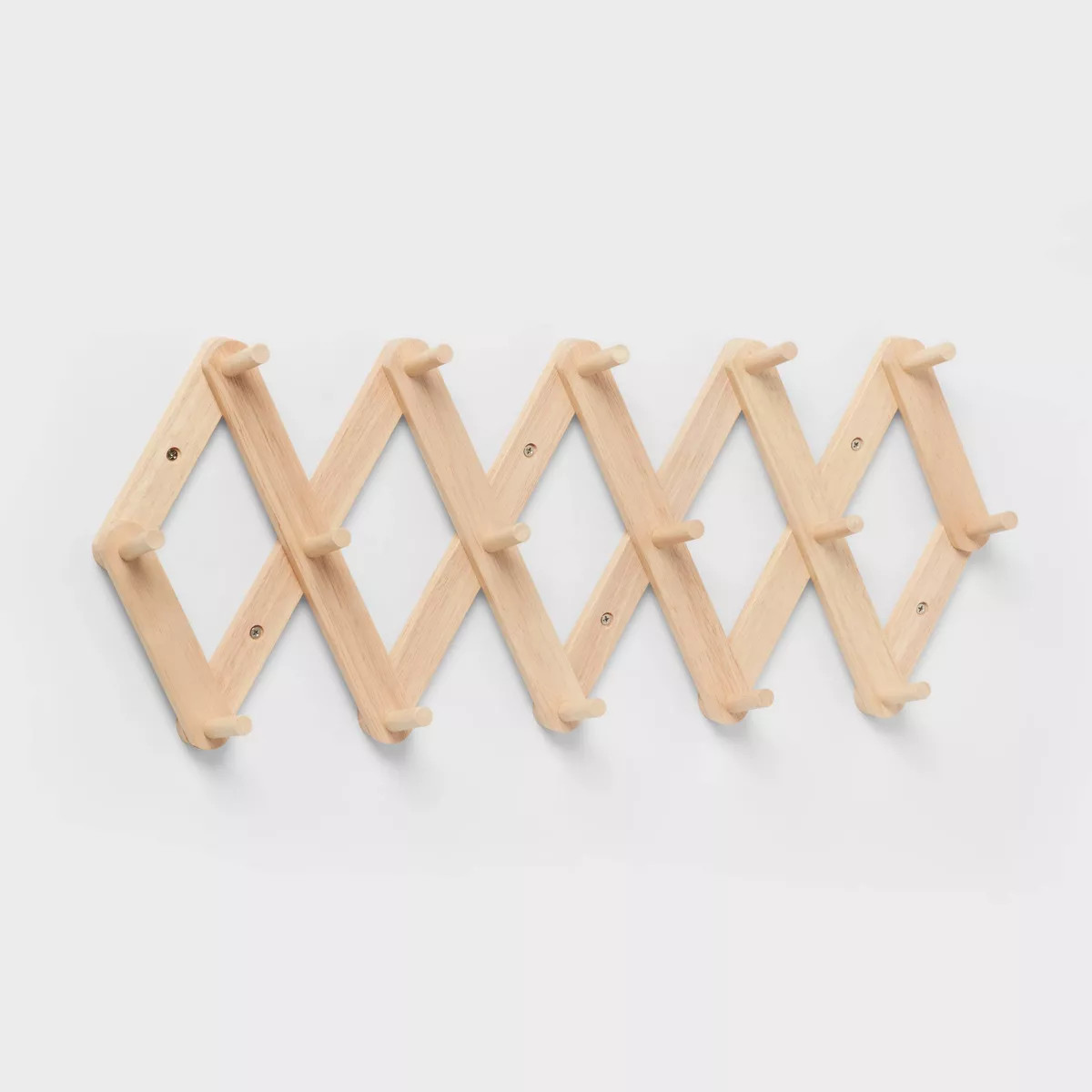 Accordion 16 Hooks Rail Light Wood - Brightroom™ | Target