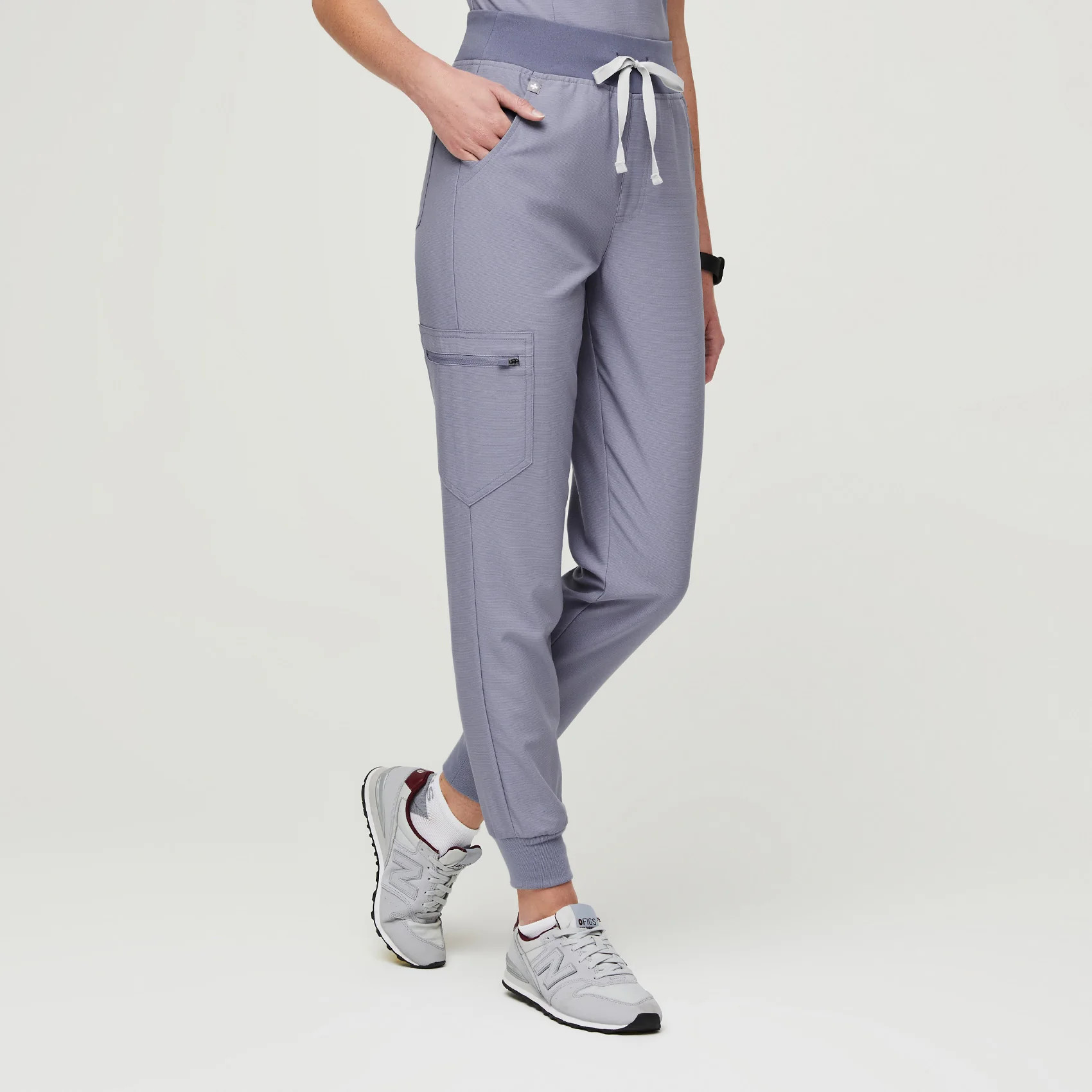 Women’s High Waisted Zamora™ Jogger Scrub Pants 2.0 - Vapor Blue Space Dye · FIGS | FIGS