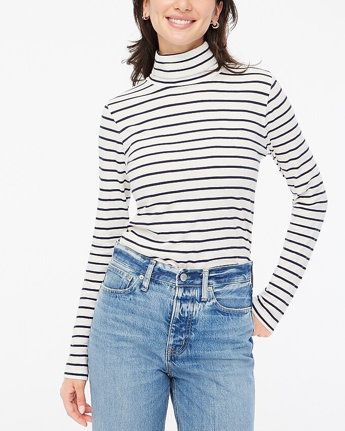 Printed tissue turtleneck | J.Crew Factory