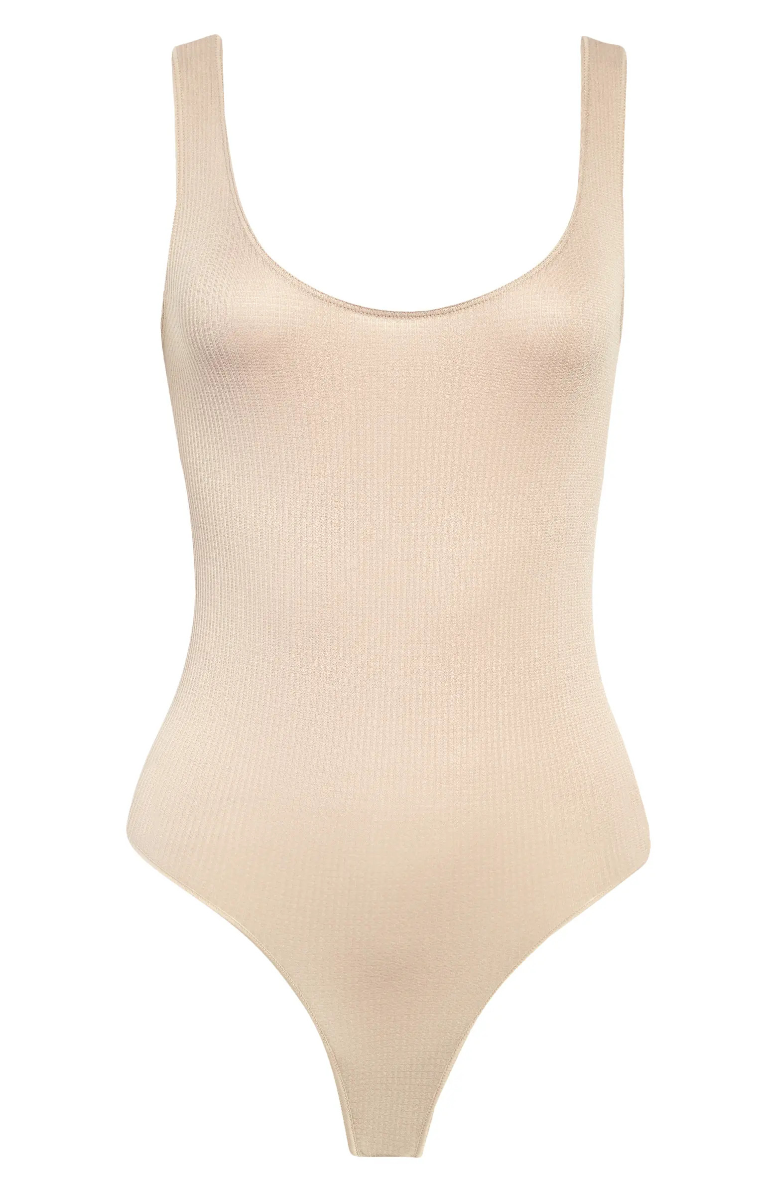 Stretch RIb Scoop Neck Bodysuit | Nordstrom