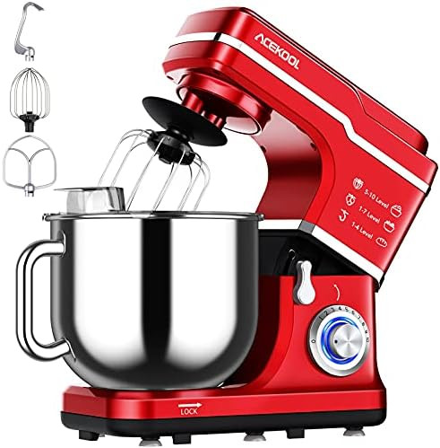 KLARSTEIN Bella Rossa 2g Electric Stand Mixer, Grinder, Dough Bowl, Flat Whisk, Food mixer, Wire Whi | Amazon (US)