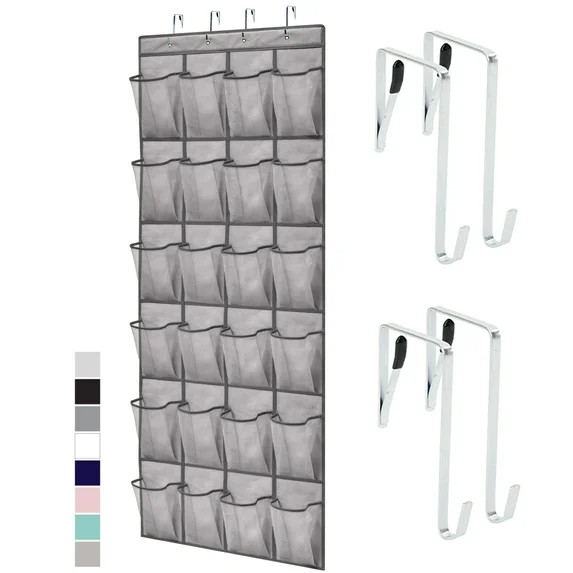 GORILLA GRIP 24 Pocket Over the Door Shoe Organizer, Mesh Pockets, Up to 40 Pounds, Hang on Doors... | Walmart (US)
