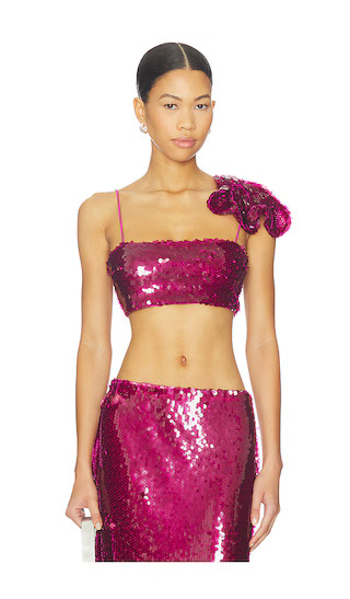 Mela Sequins Top in Pink | Revolve Clothing (Global)