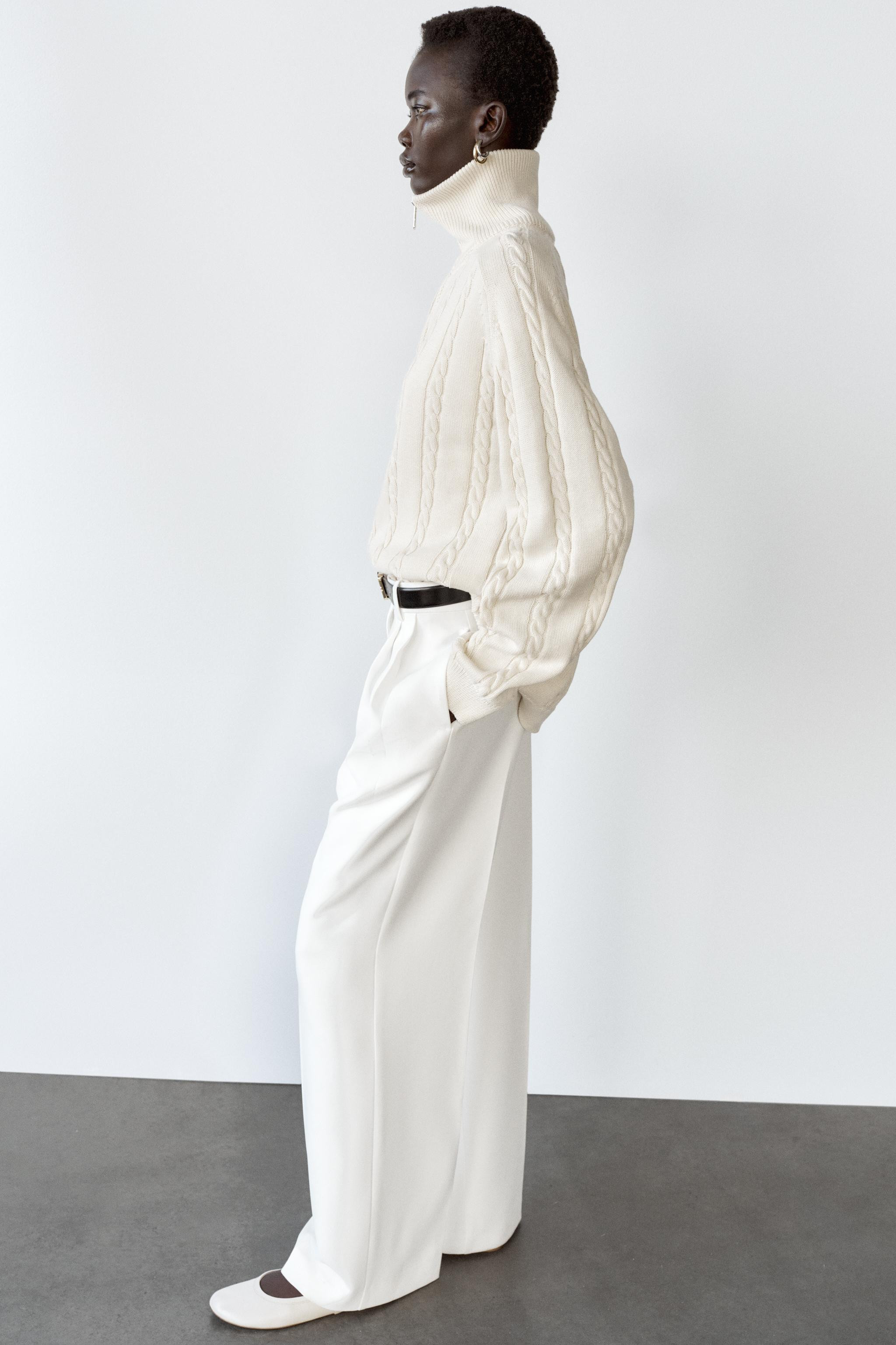 DARTED WIDE-LEG TROUSERS | Zara UK