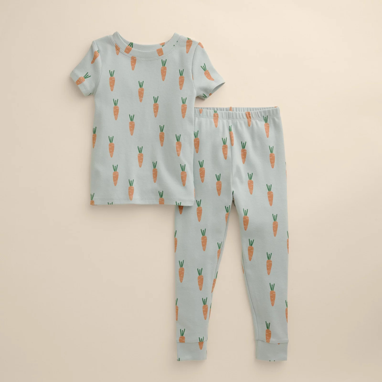 Baby & Toddler Little Co. by Lauren Conrad 2-Piece Pajama Top & Pajama Bottoms Set, Toddler Girl's, Size: 5T, Blue Carrot Print | Kohl's
