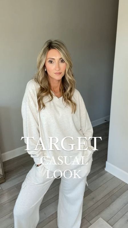 Target casual look. Two piece set. Travel. Comfy. Mom style. Also comes in a pretty blue. I’m 5’7 size M in top and S In pants. 

#LTKunder50 #LTKFind #LTKstyletip