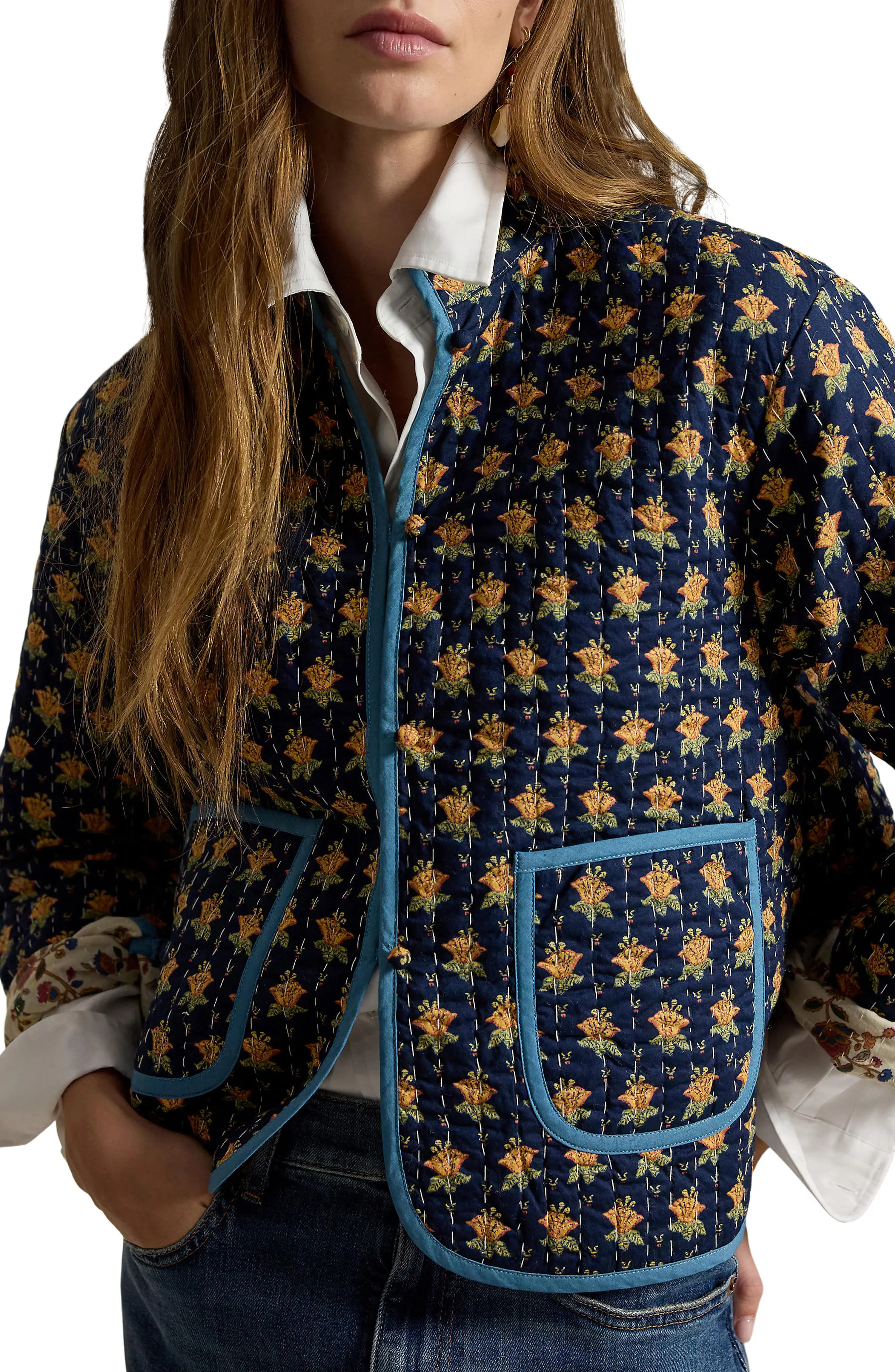 Reversible Quilted Floral Cotton Jacket | Nordstrom