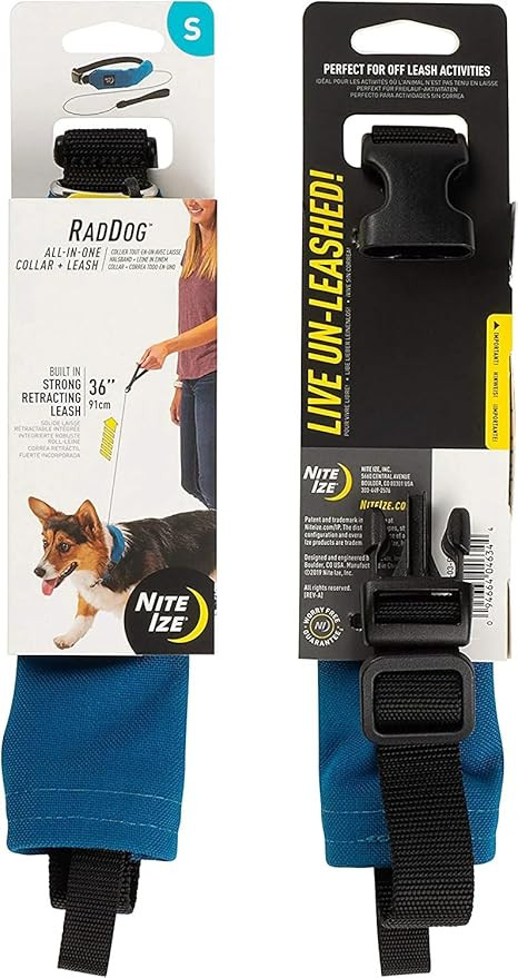 Nite Ize Raddog All-in-One Collar and Leash Combo - Dog Collar with Built-in Retractable Leash - ... | Amazon (US)