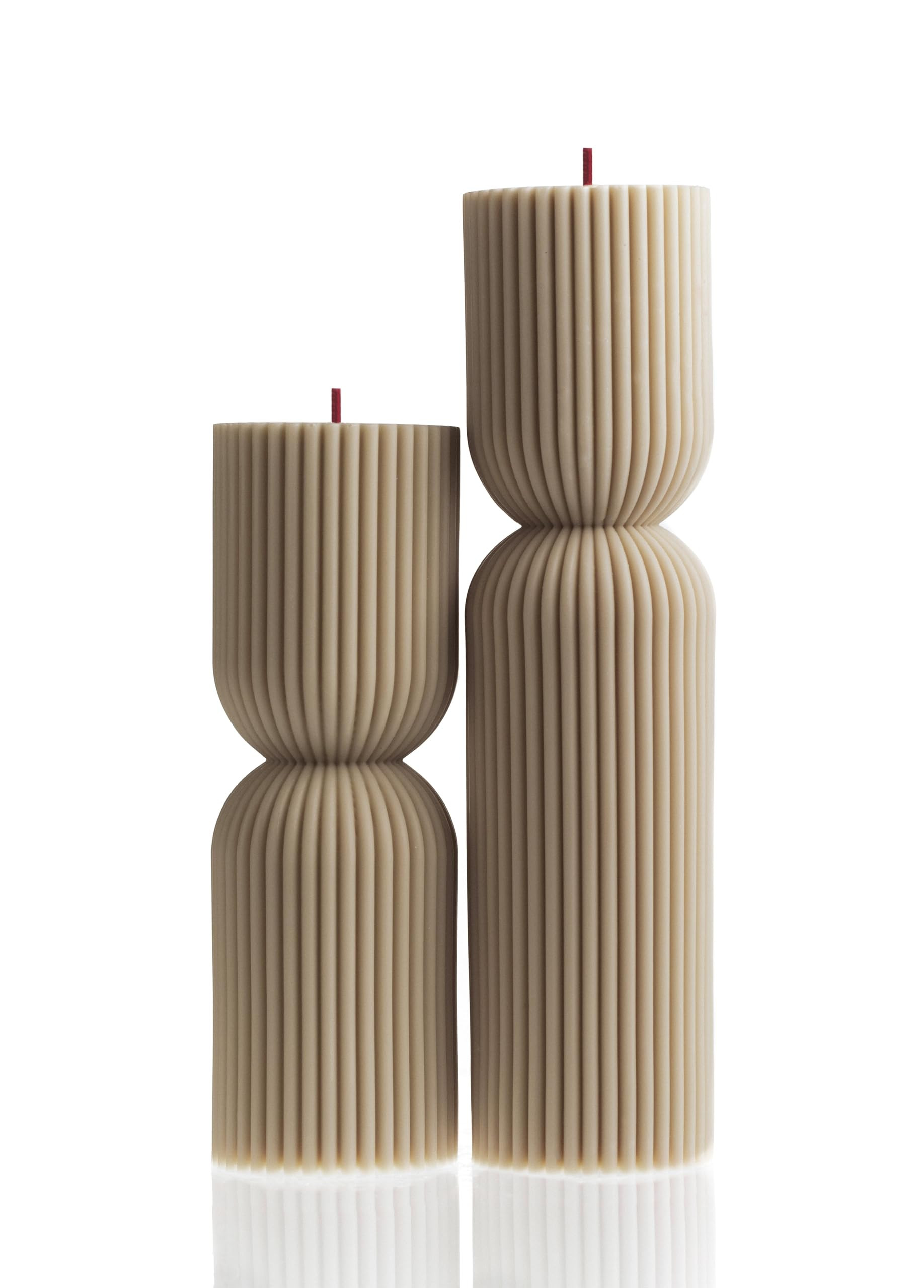 LAWA Hourglass Pillar Candle - Large Beautiful Handmade Pillar Scented Soy Wax Candle Elegant Bub... | Amazon (US)