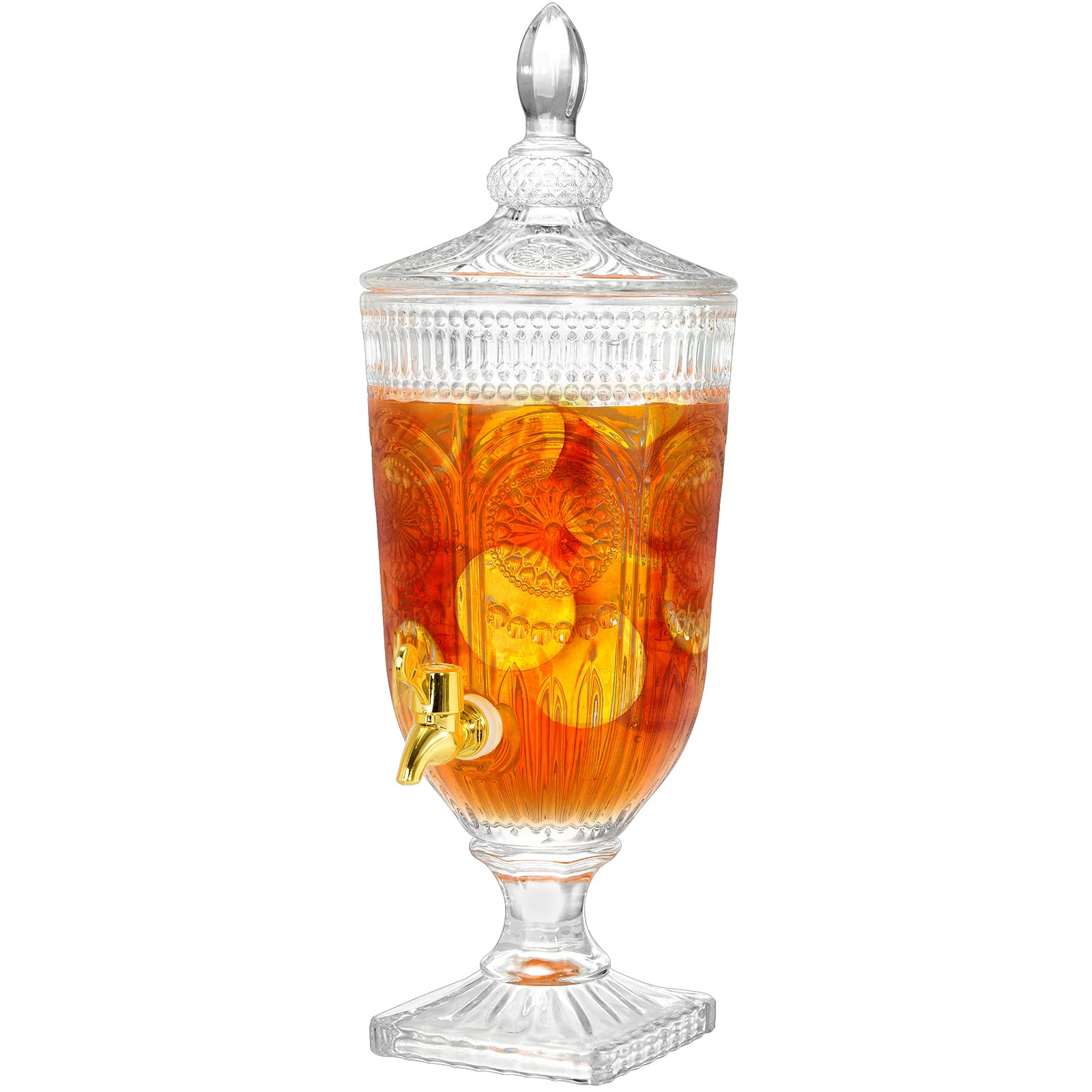 Kingrol 101 Ounces/3 Liters Beverage Dispenser with Lids, Vintage Drink Dispenser for Party, Wedd... | Amazon (US)