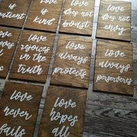 Love Is Patient, Set Of 10 Wedding Aisle Signs, Rustic Wedding, Corinthians Decor, Bible Signs | Etsy (US)