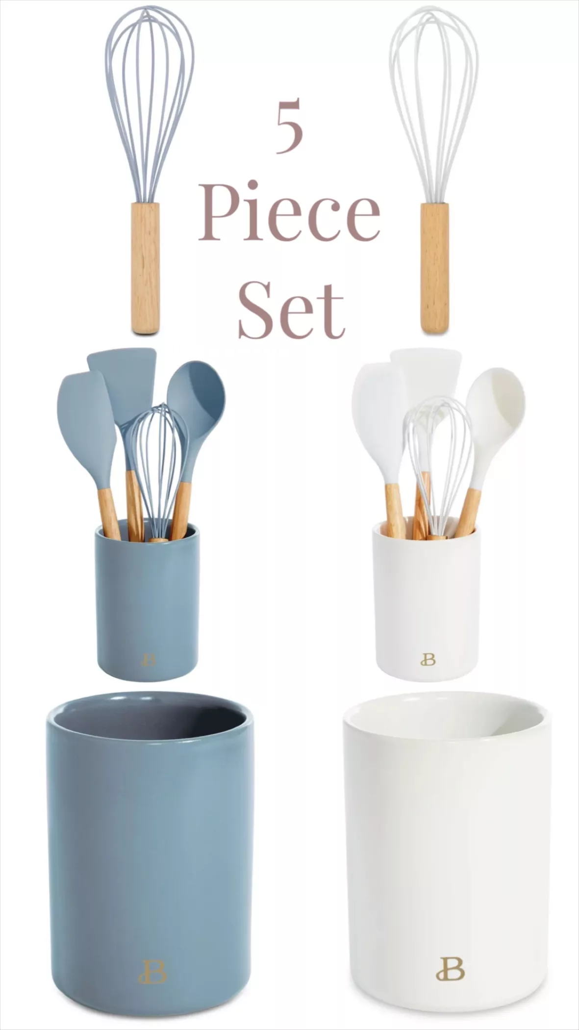 Beautiful By Drew Barrymore Kitchen Utensil 5 Piece Set with