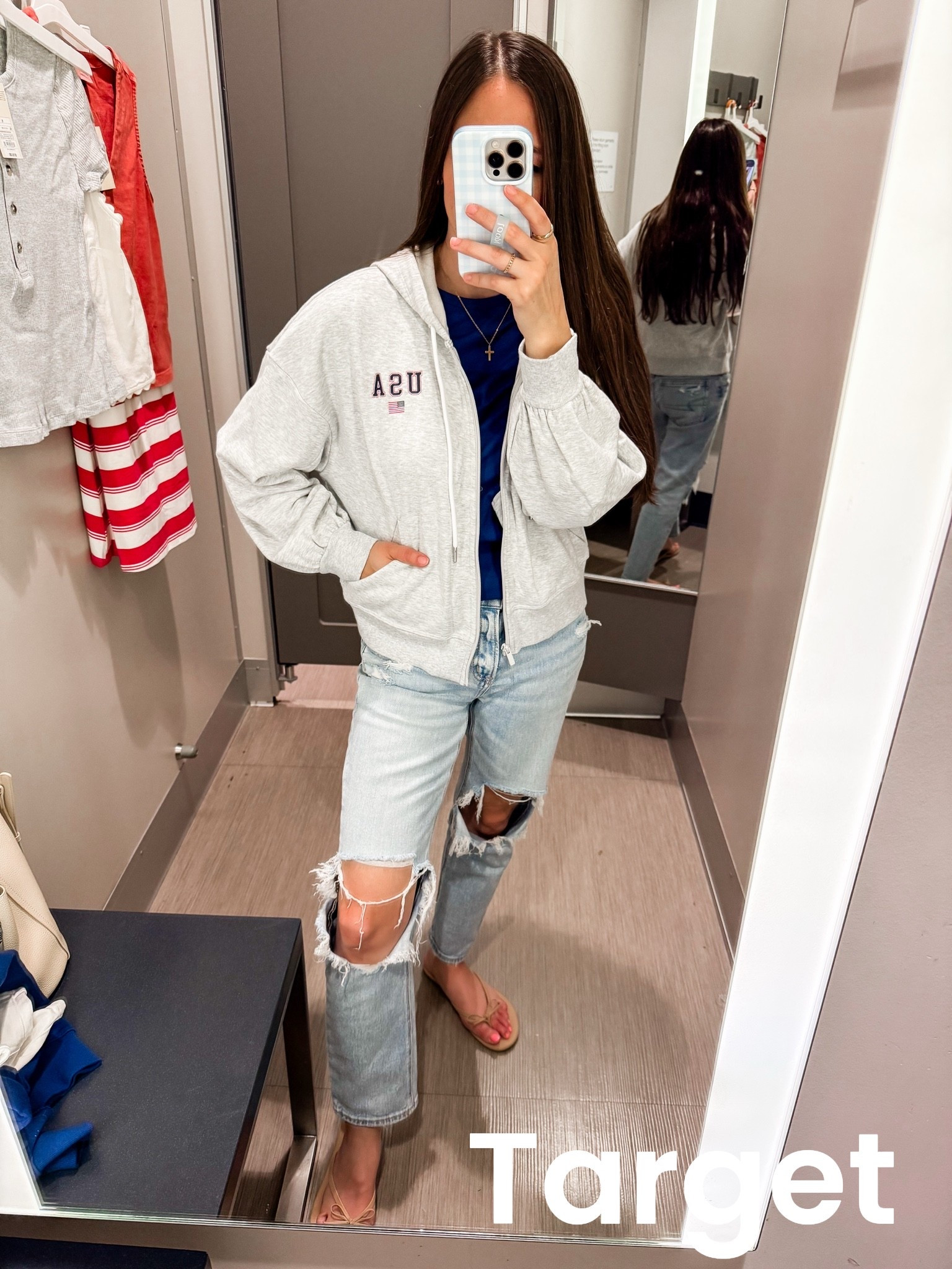 @Target new USA zip hoodie 
Wearing XS 
Denim tts

#LTKgrwm #LTKmomlife #LTKootd