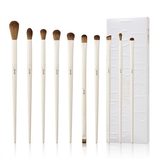 Jessup Precision Makeup Brushes 10Pcs Eye Makeup Brush Set Premium Synthetic Eyeshadow Concealer ... | Amazon (US)