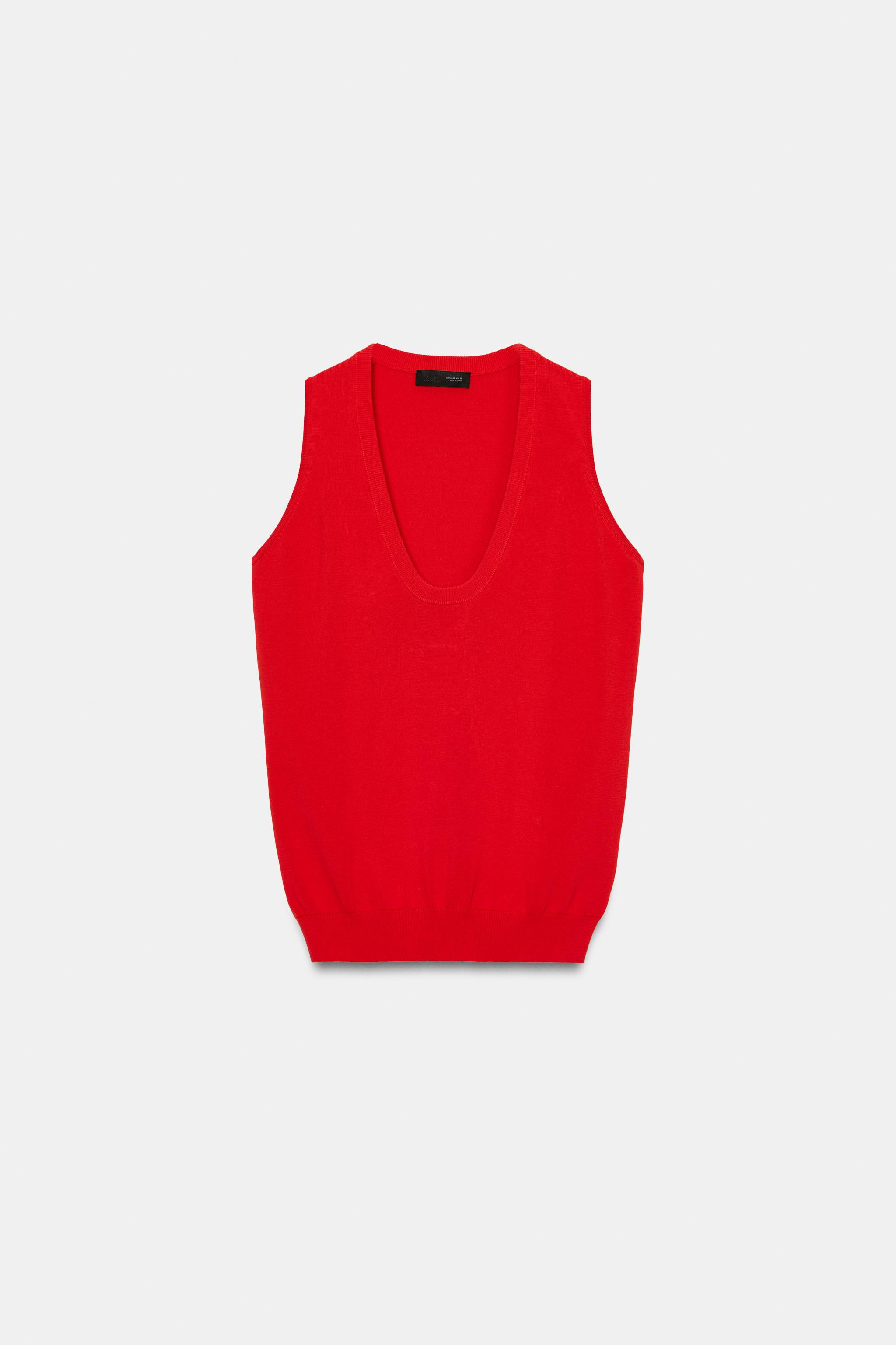 SLEEVELESS KNIT TOP | Zara UK