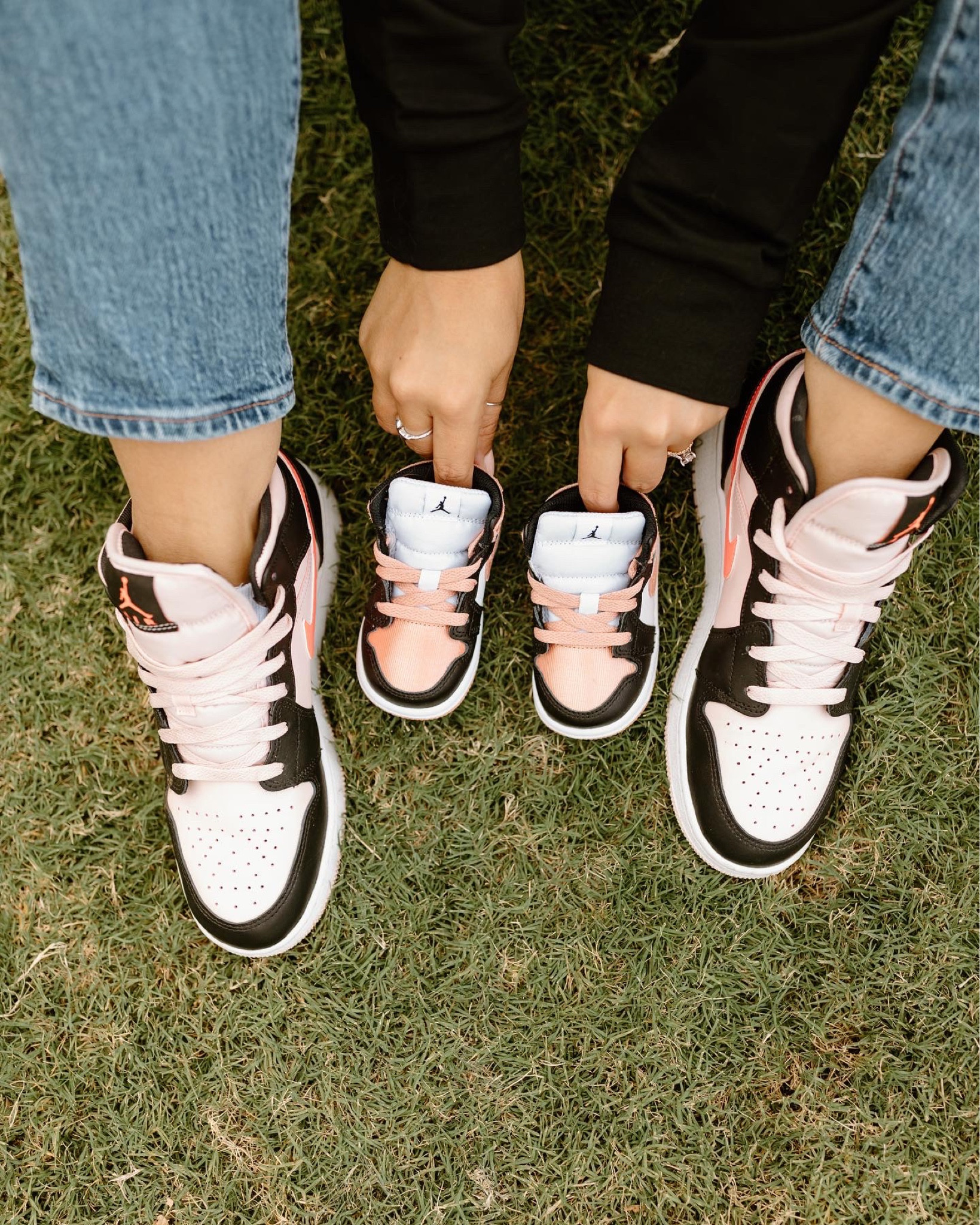 Mom & baby matching Jordans. So cute for a gender reveal or baby announcement  

#LTKbump #LTKshoecrush #LTKbaby