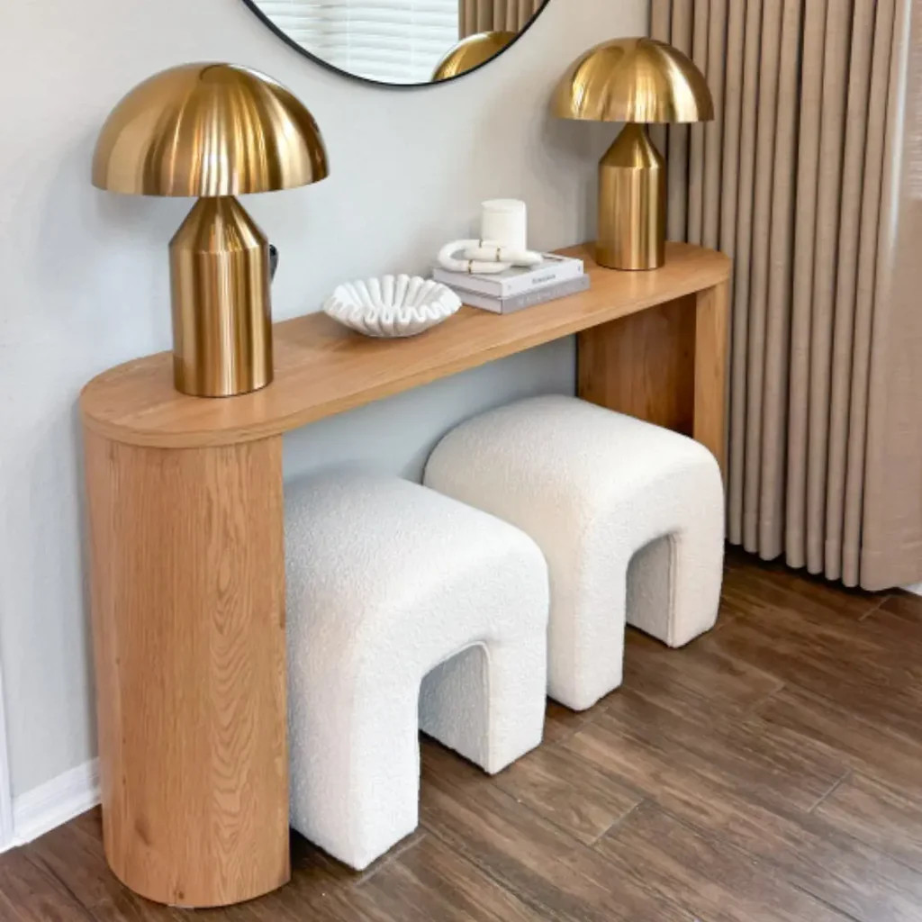 Dwen 60" Modern 2-Style Oval Console Table | Pop Maison