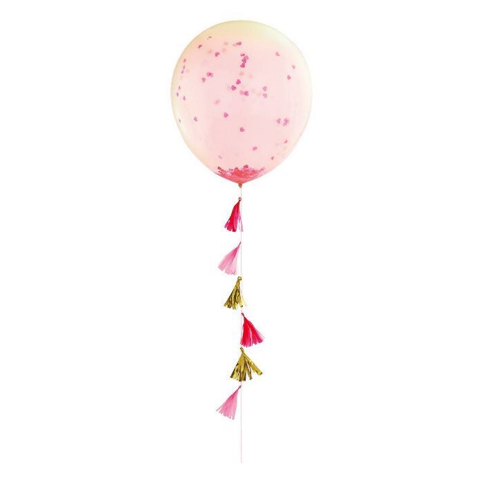 Jumbo Valentine Confetti Tassel Balloon - Spritz™ | Target