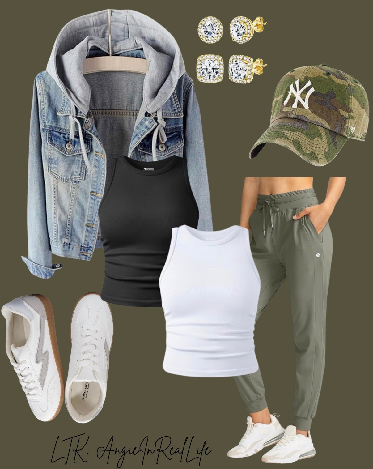 Sporty, comfy, and still put together 🙌🏼
Obsessed with these olive joggers paired with a classic tank + denim layer. Add a cap and sneakers and you’re out the door. 🧢✨
Shop it all below!

#LTKFinds #AthleisureStyle #WeekendLook #NeutralStyle #OnTheGo #sportsmom 

#LTKgrwm #LTKootd #LTKmomlife