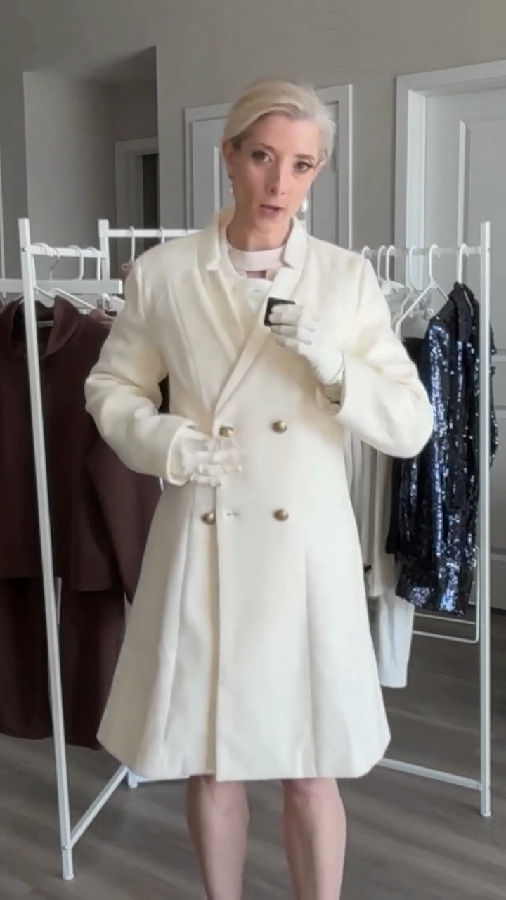 SHOP MY IG REEL! How to Look Expensive: Winter Style on a Budget•Who says style has to break the bank? I'm loving how easy it is to look polished without designer prices. 
✨🤍🧣The secret? It’s not about the price tag, but about layering, classic colors, and textures that make you feel confident and put-together.
• In this Reel, I’m wearing my winter white layers in neutral colors like my ivory double breasted A line jacket. It matches every outfit and instantly elevates my look. I add smart layers to make my outfit look even more luxe with classic chic wardrobe staples pieces. 
• My elevated accessories instantly pull everything together. A simple scarf, elegant gloves, & a polished coat make anyone look luxe without spending designer prices. 🤍 Winter white always feels rich, effortless, and timeless.

Want to look expensive without overspending this winter? Recreate this look or drop comment for help finding a classic, expensive-looking winter outfit on a budget! 🤗❄️🤍

#elegantstyle #timelessstyle #budgetfriendlyfashion

#LTKHoliday #LTKootd #LTKFindsUnder100