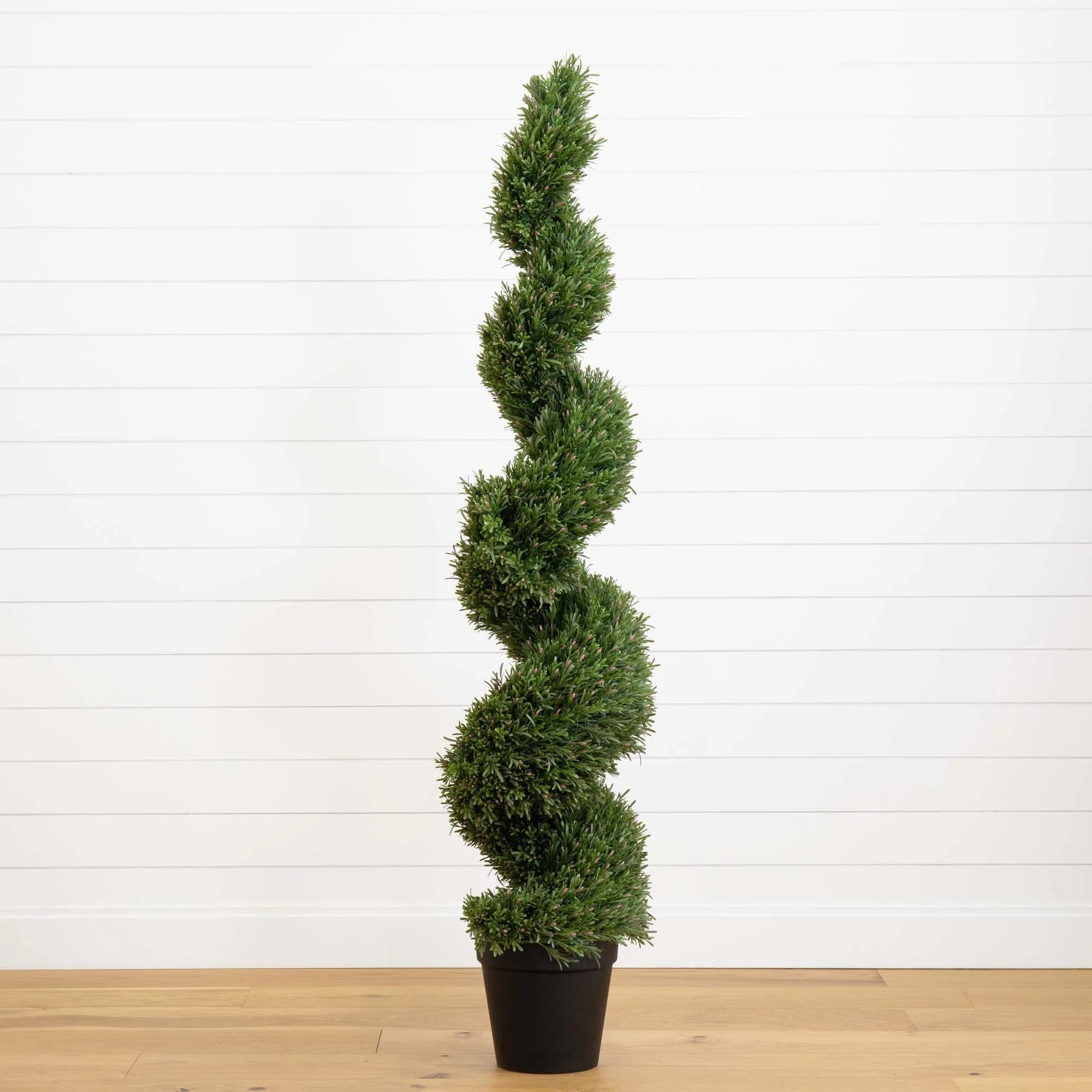 6' Rosemary Spiral Tree (Indoor/Outdoor) | Nearly Natural | Nearly Natural