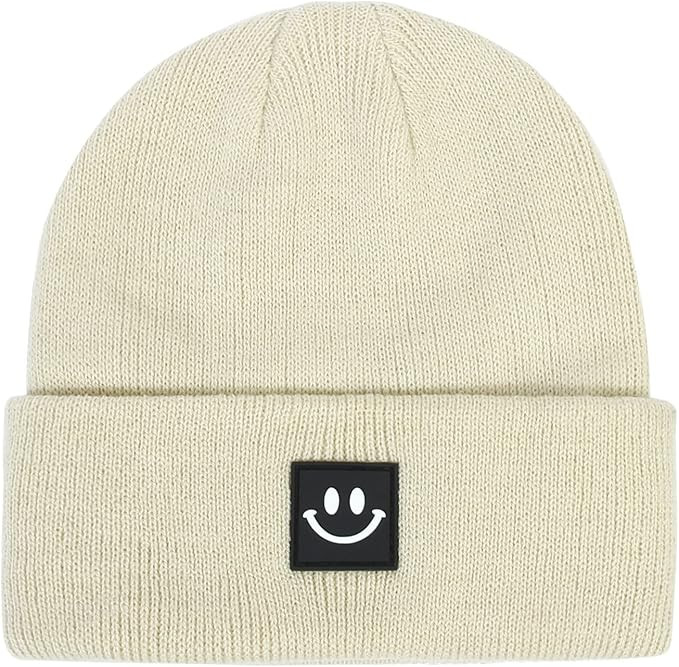 Baby Beanie Smile Face Hat Toddler Infant Kids Winter Beanie Hats 0-6 Months 12-18 Months All Age... | Amazon (US)