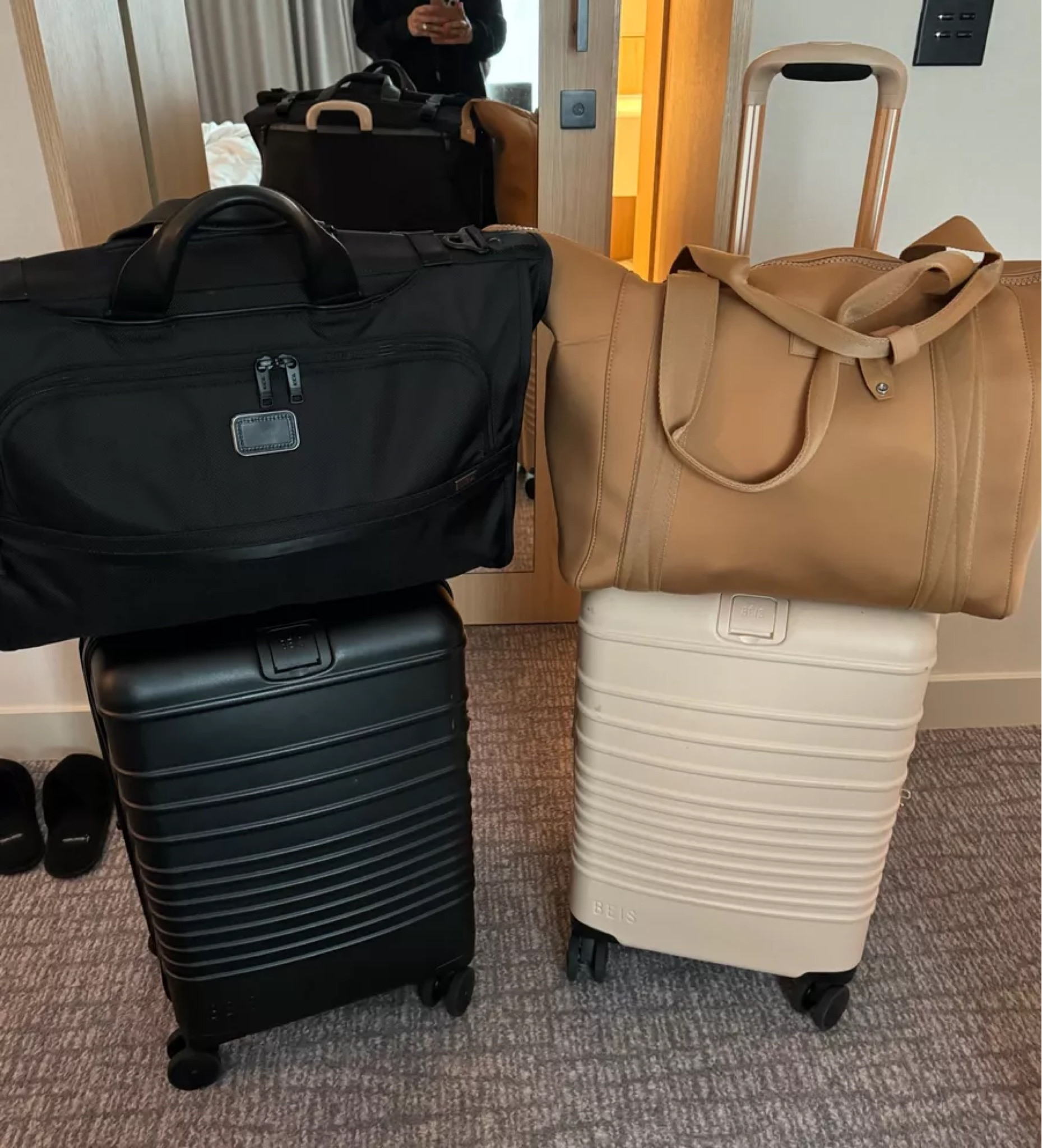 Luggage from our London trip! Our BEIS carry on luggage is a must-have. The garment bag is a GAME CHANGER - we can fit a suit, 2 blazers, 1 jacket, 3 dresses, a laptop and 3 iPads in this!

#LTKxNSale #LTKTravel #LTKSaleAlert