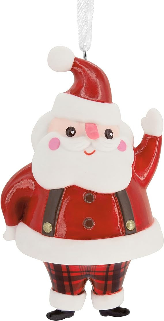 Hallmark Santa Christmas Ornament, Premium Porcelain | Amazon (US)