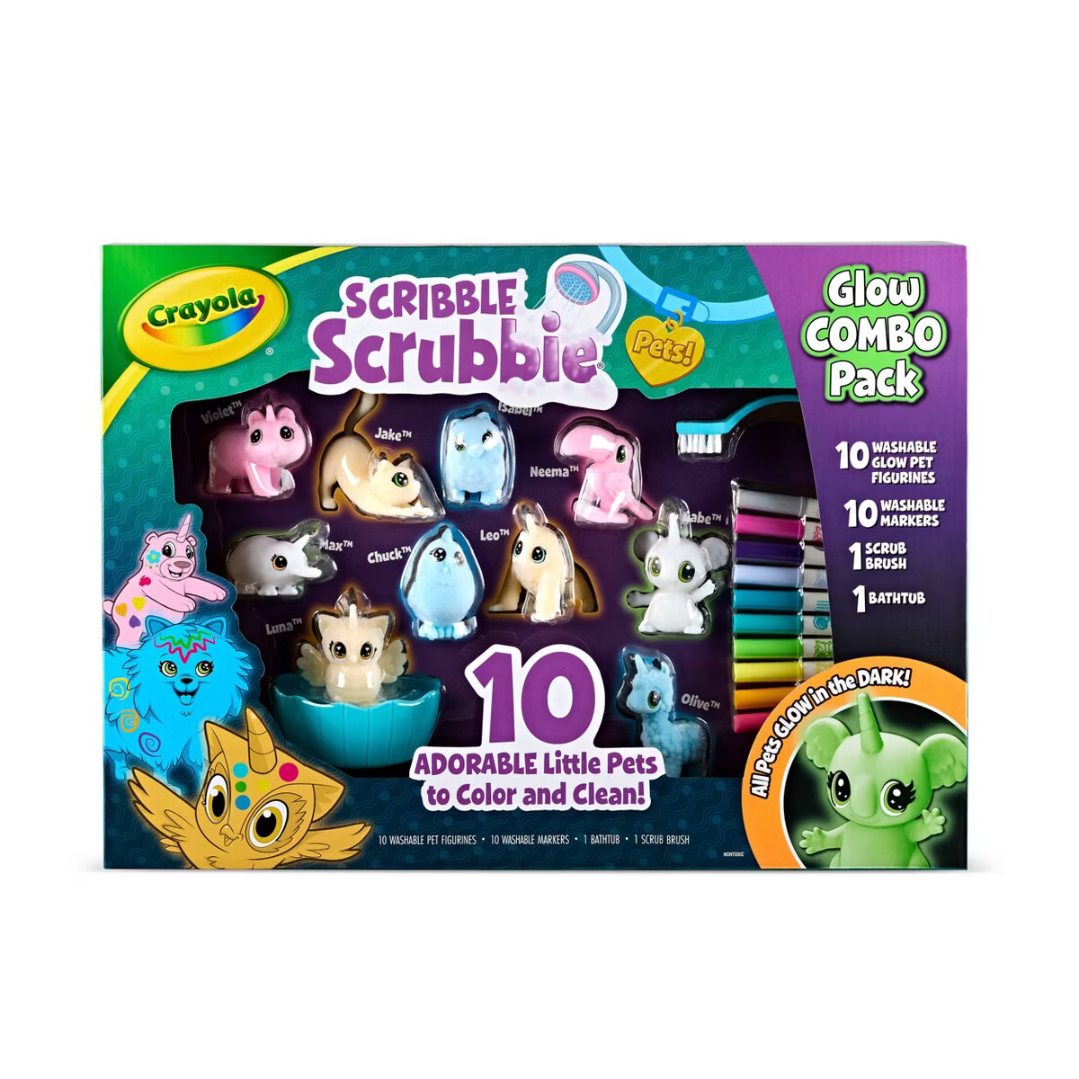 Crayola Scribble Scrubbies Glow Combo Drawing and Coloring Kit: Craft Activity for Kids, Includes... | Target