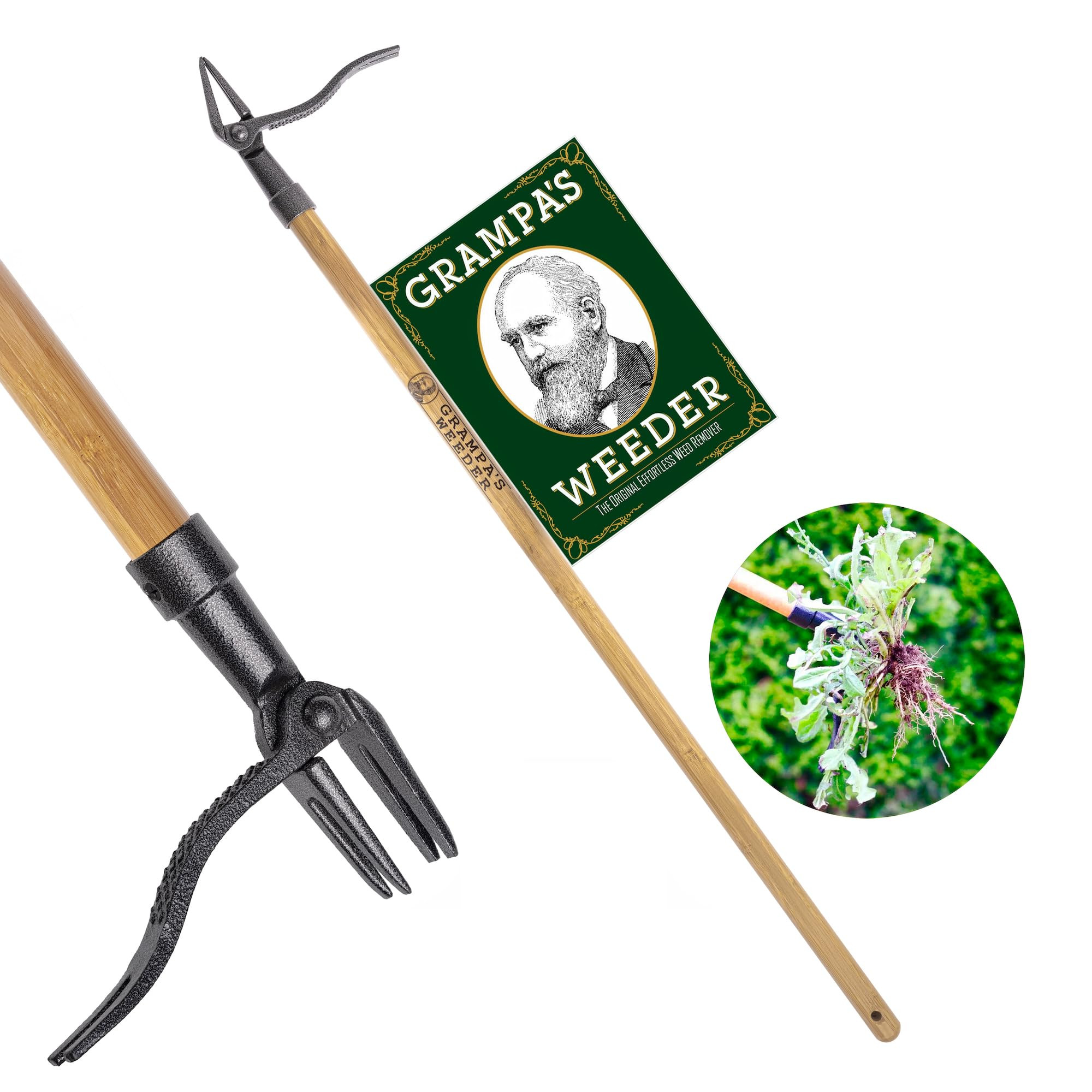 Grampa's Weeder - The Original Stand Up Weed Puller Tool with Long Handle - Made with Real Bamboo... | Amazon (US)