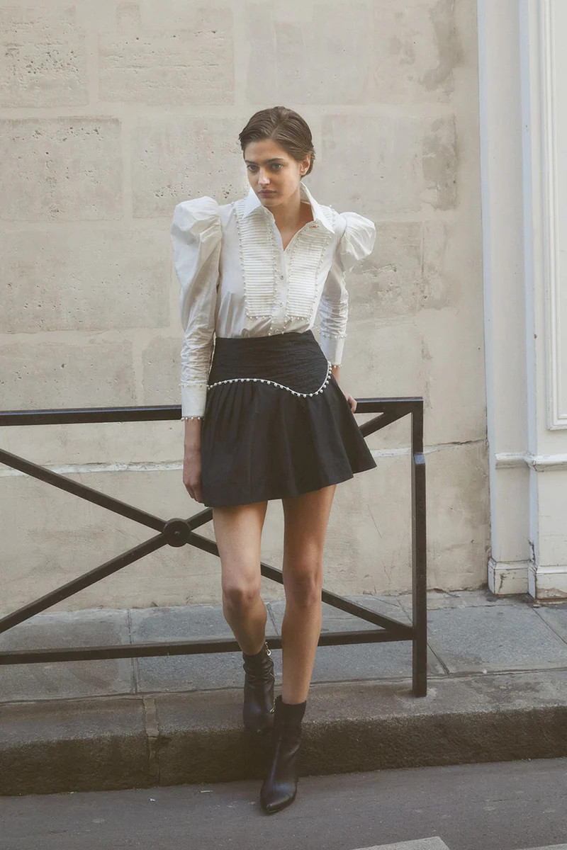Florence Pearl Trim Blouse | aje. (US, UK, Europe, ROW)
