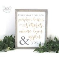 Fall Sign with Frame  Every Year I Fall For Sign  Framed Sign  Fall Decor  Fixer Upper  Housewarming Gift  HD59 | Etsy (US)