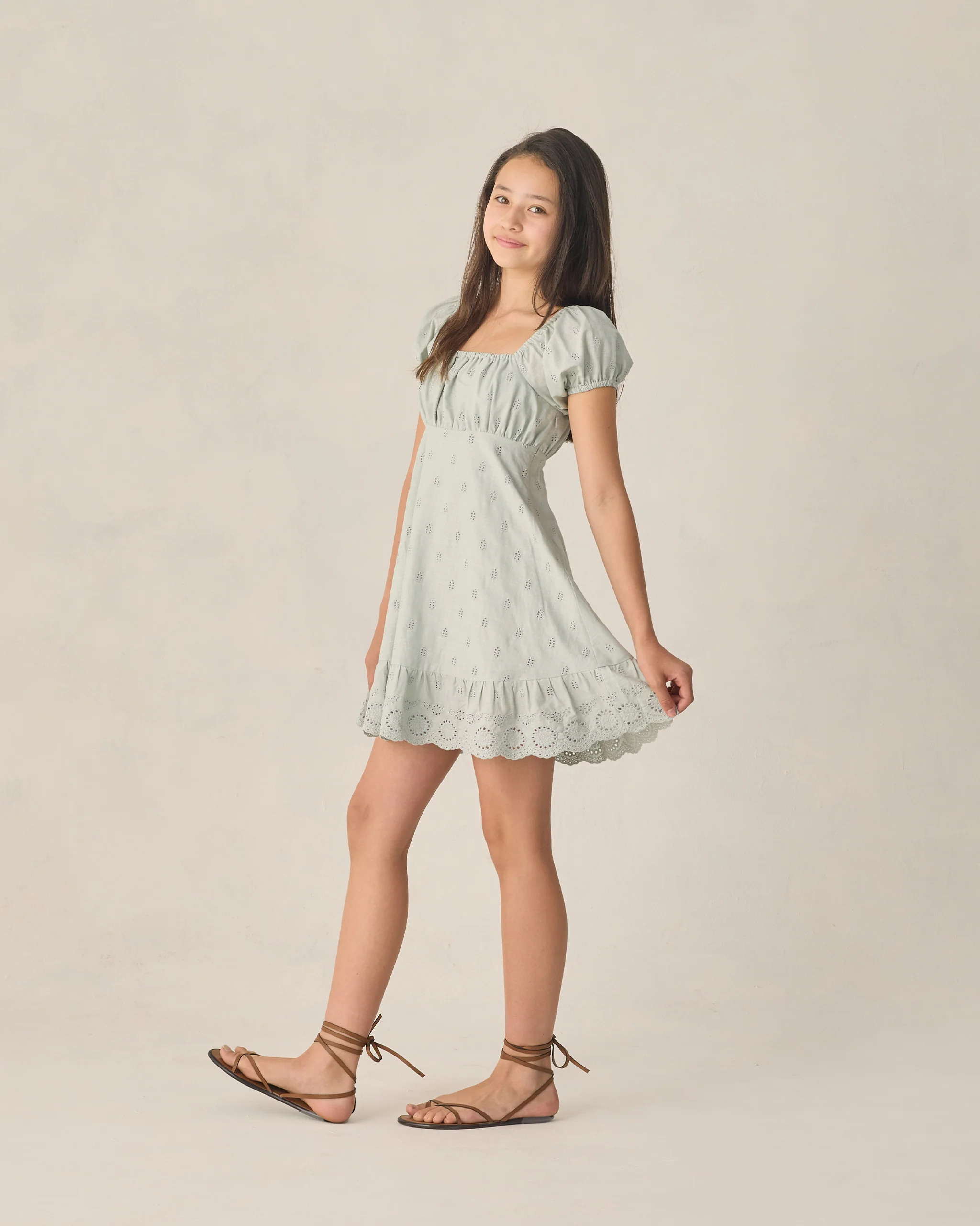 Teen Liv Dress Seafoam | Rylee + Cru