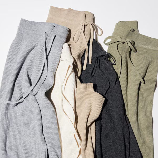 Washable Knit Ribbed Pants | UNIQLO (US)